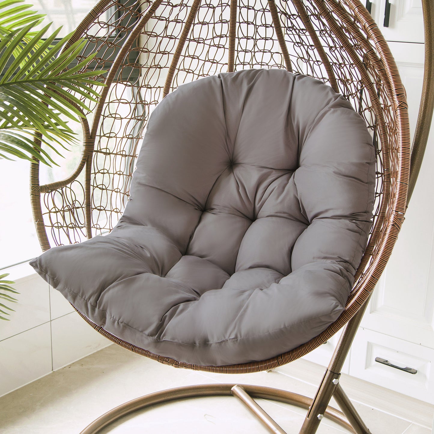 Hanging Rattan Swing Cushion Comfy Compressed Stylish Seat Pad