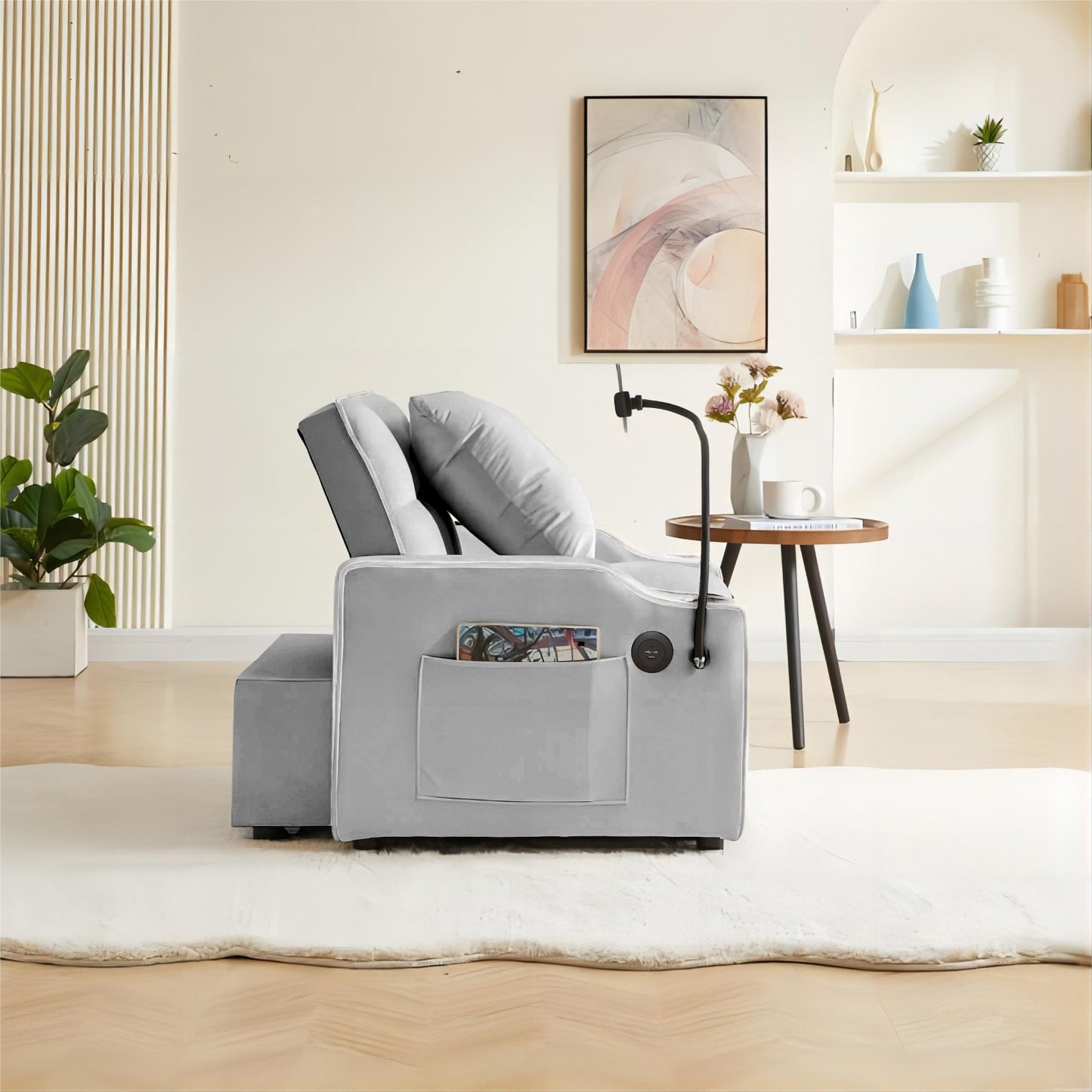 Chair Sofa Bed Sleeper Chair Bed Multi Pockets Folding Sofa