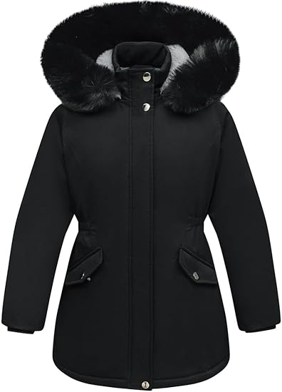 Girl's Long Coat Waterproof Winter Kids