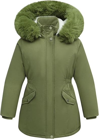 Girl's Long Coat Waterproof Winter Kids