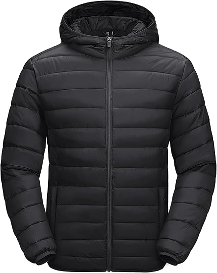 Men's Lightweight Puffer Jacket Hooded