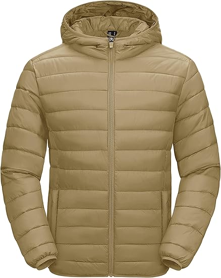 Men's Lightweight Puffer Jacket Hooded