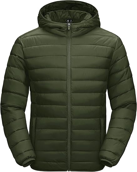 Men's Lightweight Puffer Jacket Hooded
