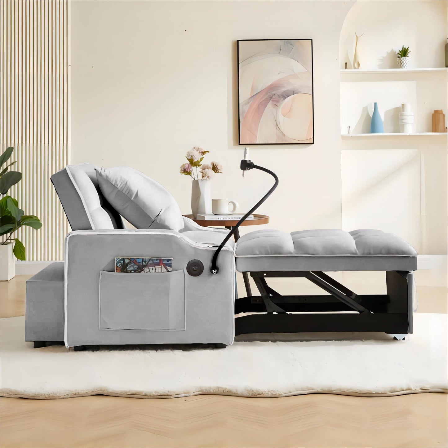Chair Sofa Bed Sleeper Chair Bed Multi Pockets Folding Sofa