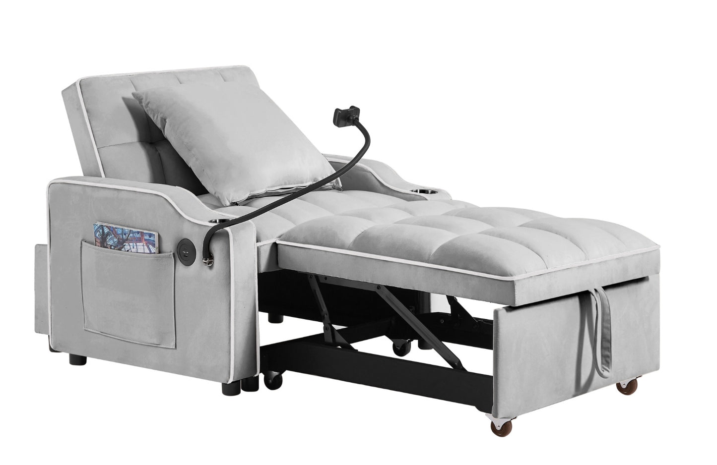 Chair Sofa Bed Sleeper Chair Bed Multi Pockets Folding Sofa