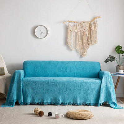 Nordic Sofa Cover Simple Blended Fabric Full Protective Sofa Towel
