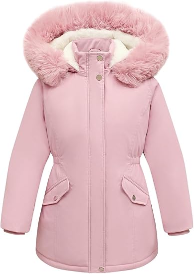 Girl's Long Coat Waterproof Winter Kids
