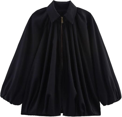 Women's Puffed Bomber Jacket Oversized Streetwear Casual