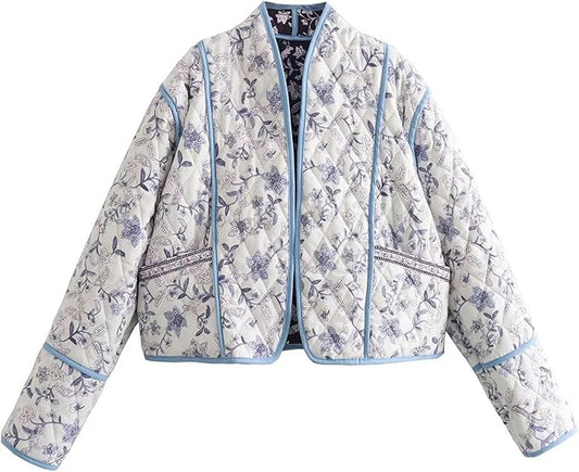 High-quality Women's Cropped Puffer Quilted Jacket